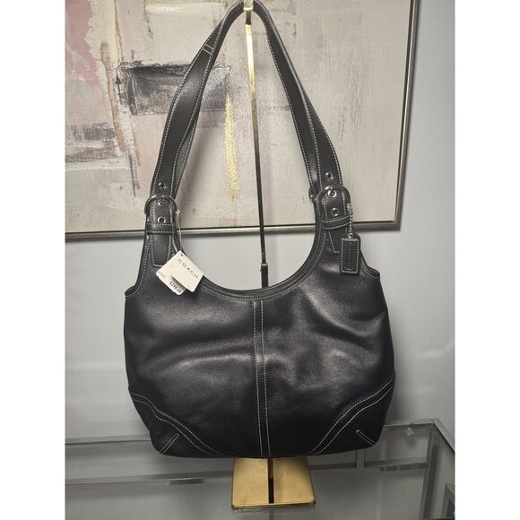 Brand New with Tags Vintage Black Coach Soho Slim Hobo Shoulder Bag - Picture 1 of 5